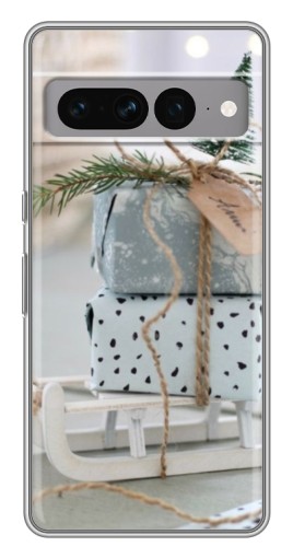 Чехол с картинкой "Подарки на санках" для Google Pixel 7 Pro