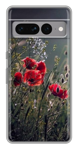 Чехол с картинкой "Поле цветов" для Google Pixel 7 Pro