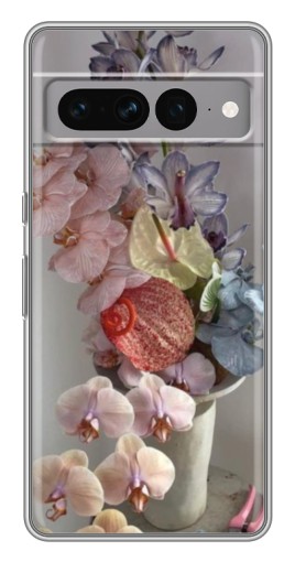 Чехол с картинкой "Разноцветные орхидеи" для Google Pixel 7 Pro