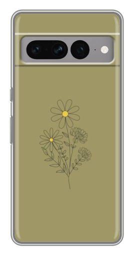 Чехол с картинкой "Рисунок ромашка" для Google Pixel 7 Pro