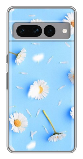 Силиконовый чехол с изображением "Ромашковый фон" для Google Pixel 7 Pro