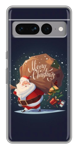 Чехол с картинкой "Санта с подарками" для Google Pixel 7 Pro