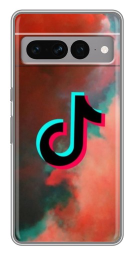 Чехол с принтом "ТикТок в тучах" для Google Pixel 7 Pro