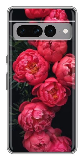 Чехол с принтом "Яркие пионы" для Google Pixel 7 Pro
