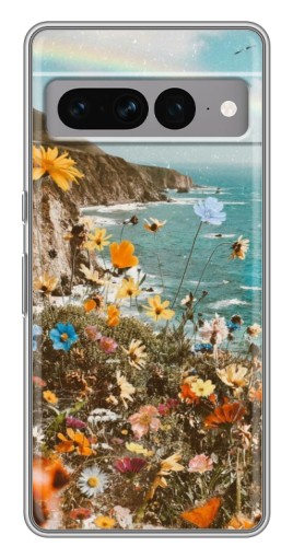 Чехол с печатью "Яркие полевые цветы" для Google Pixel 7 Pro