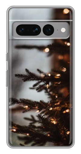 Чехол с печатью "Елка с гирляндой" для Google Pixel 7 Pro