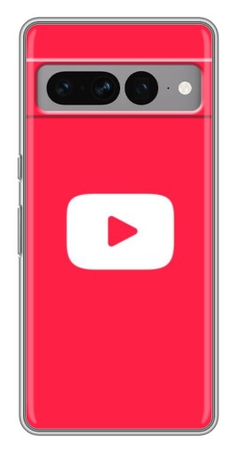Чехол с печатью "YouTube Кнопка" для Google Pixel 7 Pro