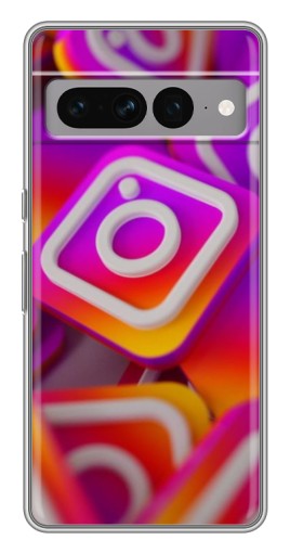 Чехол с печатью "Значки Инстаграм" для Google Pixel 7 Pro