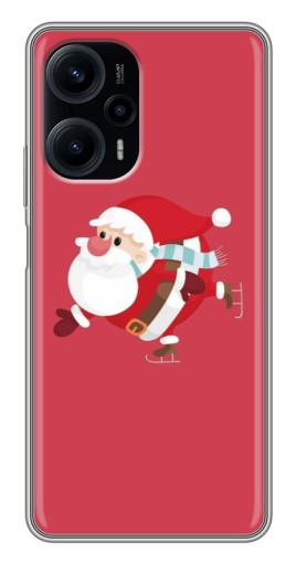 Чехол с картинкой "Дед Мороз на коньках" для Xiaomi POCO F5