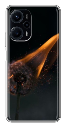 Чехол с картинкой "Горящий одуванчик" для Xiaomi POCO F5