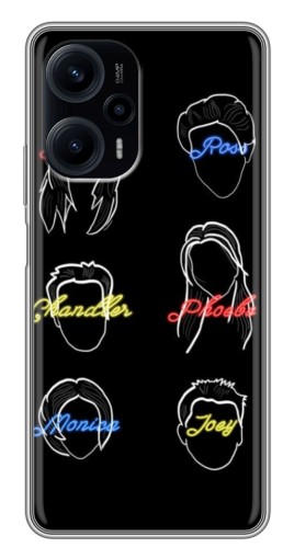 Чехол с картинкой "Имена Друзей" для Xiaomi POCO F5