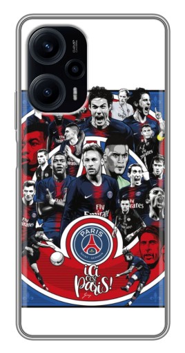 Чехол с картинкой "Команда PSG" для Xiaomi POCO F5