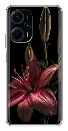 Силиконовый чехол с изображением "Красная лилия " для Xiaomi POCO F5