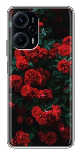 Чехол с печатью "Красные розы" для Xiaomi POCO F5