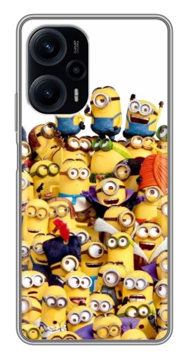 Силиконовый чехол с изображением "Куча миньонов" для Xiaomi POCO F5
