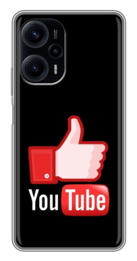 Силиконовый чехол с изображением "Лайк YouTube" для Xiaomi POCO F5