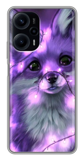 Чехол с принтом "Лисенок фиолетовый" для Xiaomi POCO F5