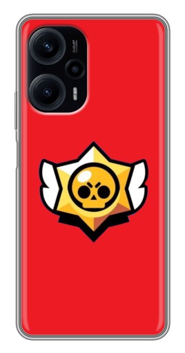 Чехол с картинкой "Лого на красном" для Xiaomi POCO F5