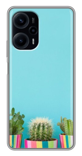 Чехол с картинкой "Маленькие кактусы" для Xiaomi POCO F5