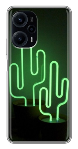 Силиконовый чехол с изображением "Неоновый кактус" для Xiaomi POCO F5