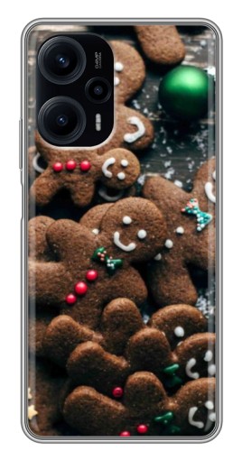 Чехол с картинкой "Новогодние человечки" для Xiaomi POCO F5