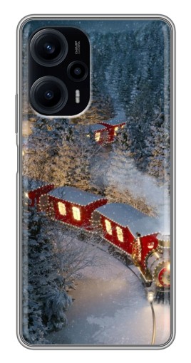 Чехол с принтом "Новогодний поезд" для Xiaomi POCO F5