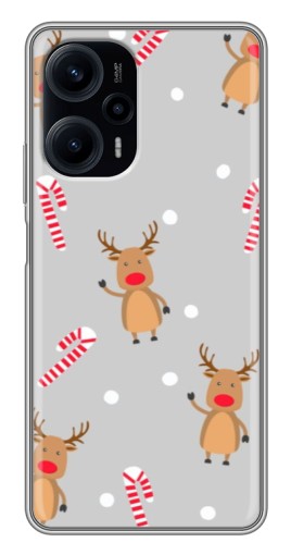 Чехол с принтом "Олени с конфетами" для Xiaomi POCO F5