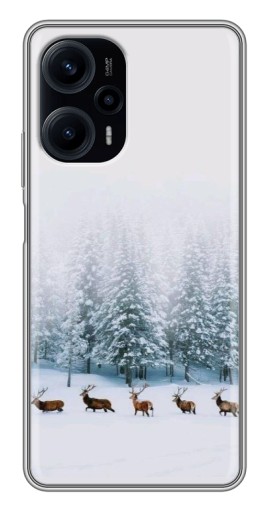 Чехол с принтом "Олени в лесу" для Xiaomi POCO F5