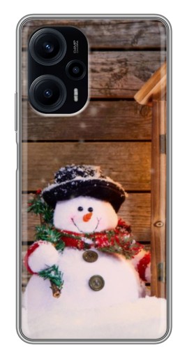 Чехол с печатью "Рождественский снеговик" для Xiaomi POCO F5