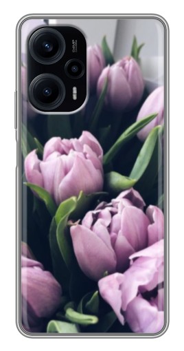 Чехол с картинкой "Сиреневые тюльпаны" для Xiaomi POCO F5