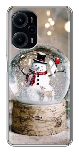 Чехол с принтом "Снеговик в шаре" для Xiaomi POCO F5