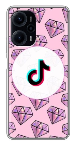 Чехол с принтом "тикток в диамантах" для Xiaomi POCO F5