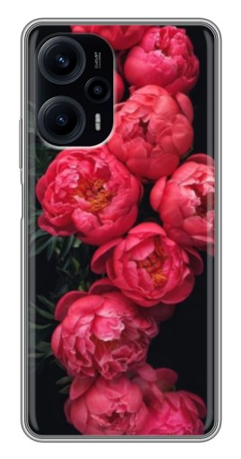 Силиконовый чехол с изображением "Яркие пионы" для Xiaomi POCO F5