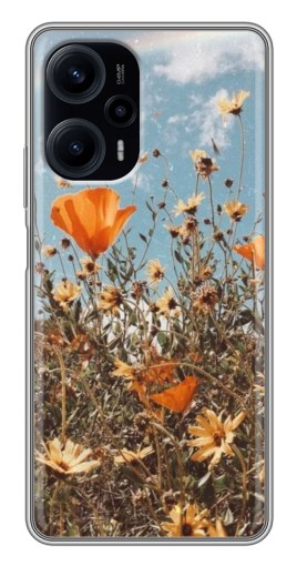 Чехол с картинкой "Желтые цветы" для Xiaomi POCO F5