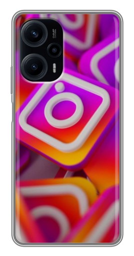 Чехол с картинкой "Значки Инстаграм" для Xiaomi POCO F5