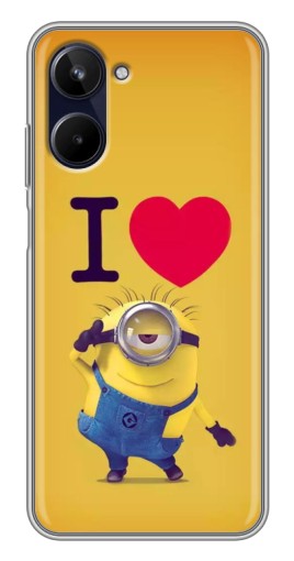 Чехол с принтом "I Love Minion" для Realme 10