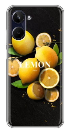 Чехол с принтом "Лимон на черном" для Realme 10