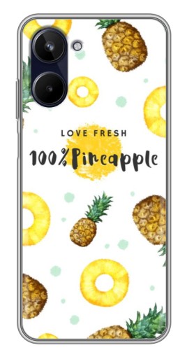 Чехол с печатью "Любовь к ананасам" для Realme 10