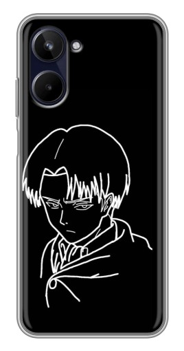 Чехол с картинкой "Силуэт Леви" для Realme 10