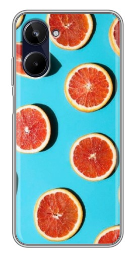 Чехол с картинкой "Яркие грейпфруты" для Realme 10