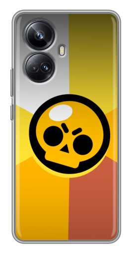 Силиконовый чехол с изображением "Череп Бравл Старс" для Realme 10 Pro Plus