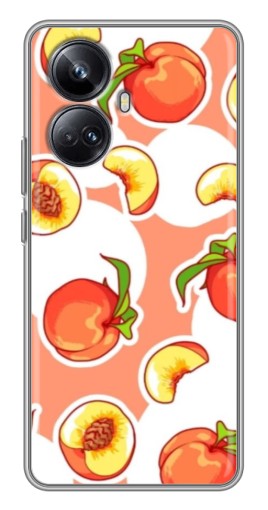 Чехол с печатью "Дольки персиков" для Realme 10 Pro Plus