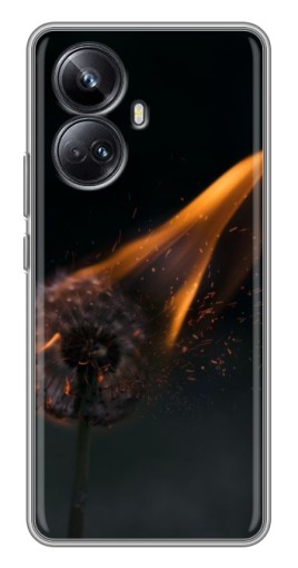 Чехол с картинкой "Горящий одуванчик" для Realme 10 Pro Plus
