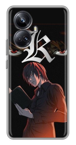 Силиконовый чехол с изображением "Лайт Ягами Death Note" для Realme 10 Pro Plus