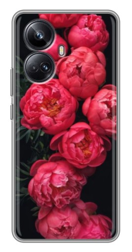 Чехол с принтом "Яркие пионы" для Realme 10 Pro Plus