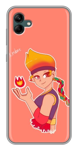 Силиконовый чехол с изображением "Amber с огоньком" для Samsung Galaxy A04
