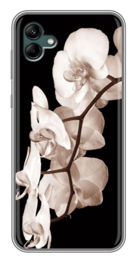 Чехол с печатью "Черно-белая орхидея" для Samsung Galaxy A04
