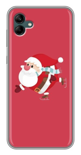 Чехол с картинкой "Дед Мороз на коньках" для Samsung Galaxy A04