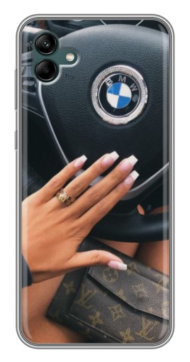 Чехол с печатью "Девушка в БМВ" для Samsung Galaxy A04