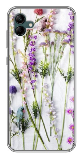 Чехол с картинкой "Фон полевых цветов" для Samsung Galaxy A04
